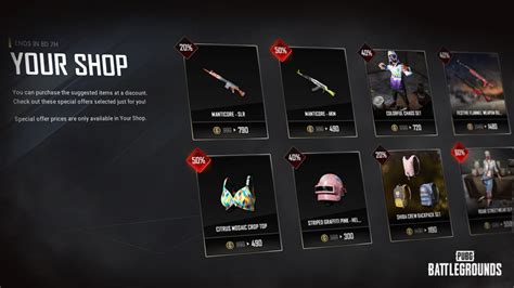 PUBG MOBILE Paket Item shop .